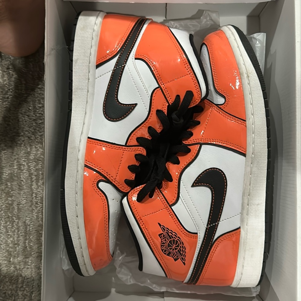 Nike Air Jordan 1 Low Orange White Black Sneakers